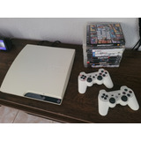 Ps3 Slim White Branco Completo Desbloqueado