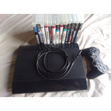 Ps3 Super Slim, Perfeito Estado, Desbloqueado Ultima Versão Hen, 300 Jogos, 1 Controle, 1 Hdmi, 13 Dvds, Fonte.