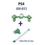 Ps4 Película + 1 Placa Usb Controle + Jds-011 + Flat 12 Vias