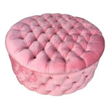 Puff Baú Malta Redondo Capitonê 1,40 Diâmetro Decorativo