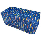 Puff Bau Porta Brinquedos Acento Sala Quarto Grande 90x45x45