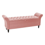 Puff Baú Recamier Divã Paris 150cm Para Camas Queen Box