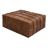 Puff Decorativo Frances Trio Couro Caramelo - Gran Belo