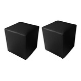 Puff Puf Assento Quadrado Decorativo Em Courino
