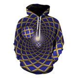 Pulôver Com Capuz Fashion Vertigo Rotation Estampado Em 3d C