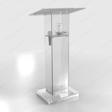 Púlpito Acrílico Cristal Ml101 - 6mm Gravação E Led Grátis