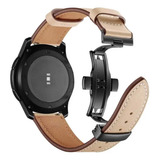 Pulseira 22mm Couro Fecho Borboleta Para Amazfit Gtr 4 Bip 5