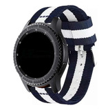 Pulseira 22mm Nylon Listrada Para Samsung