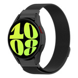 Pulseira Aço Fecho Magnético Para Galaxy Watch6 44mm Cor Preto