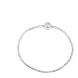 Pulseira Aço Inox 2mm Fine Delicada + 3 Charms Berloques 