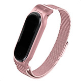 Pulseira Aço Inox Para Mi Band 5 Metal Magnetica Milanese