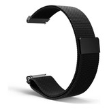 Pulseira Aço Magnética Compatível Com Garmin 255s Music 41mm Cor Preto