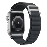Pulseira Alpine Loop Para Apple Watch Série 8 45mm Ultra 49 Cor Cinza-escuro