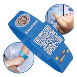 Pulseira Azul Autismo Laço Com Qrcode Infantil 15cm - I