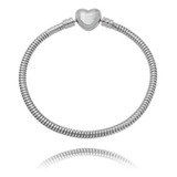 Pulseira Berloques Coração Folheada Prata 925 Pandora Vivara