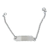 Pulseira Bracelete Infantil Placa Gravação Aço