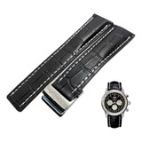 Pulseira Breitling Bentley Navitimer Couro 22mm Completa