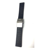 Pulseira Breitling Preta 22x20mm Com Fecho Inox