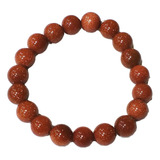 Pulseira Com Esferas De Pedra Do Sol Goldstone De Qualidade