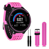 Pulseira Compatível Para Garmin 220 230 235 620 630 735 R Cor Fúcsia
