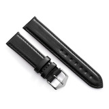 Pulseira Couro Cabra Pelica Preto 16mm 18mm 20mm 22mm 