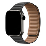 Pulseira Couro Elos Magnética Compatível Com Apple Watch