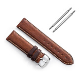 Pulseira Couro Vintage Havana Natural 18mm 20mm 22mm 24mm 