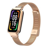 Pulseira De Aço Inox Metal Para Xiaomi Redmi Smartband Pro Cor Fecho Ouro Rose