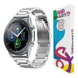 Pulseira De Aço Inoxidavel Marca 123smart 22mm Compativel Com Samsung Galaxy Watch 46mm R800 Gear S3 Classic Frontier Galaxy Watch 3 45mm Gear 2 Hitwear Psw02pm Gt 2 Gt 3 Gt 4 46mm - Cor Prata