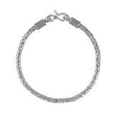 Pulseira De Bali Ponto Peruano 3.5mm Em Prata 925