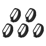 Pulseira De Silicone Para Mi Band 3 E 4 - Kit Com 5