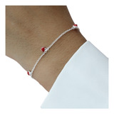 Pulseira Feminina 100% Prata 925 Modelo Coração Amoroso