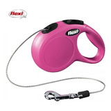 Pulseira Flexi New Classic De 3 Metros, Tamanho X S, Até 8 Kg Cores: Cor: Vermelho, Tipo E Tipo De Cor, Cordão, Cor Rosa