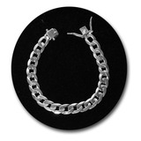 Pulseira Groumet 1x1 Prata 925 Maciça Fecho Gaveta 10mm 19cm Comprimento 19 Cm Diâmetro 19 Cm
