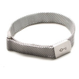 Pulseira Imã De Malha De Aço Silver Da Key Design Cor Prata Cor Prateado