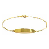 Pulseira Infantil Bebê Chapinha Ouro 18k 