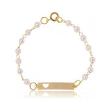 Pulseira Infantil Chapa Chapinha Bebe Grava Nome 