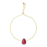 Pulseira Madrinha Gota Pedra Pink Fusion