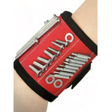 Pulseira Magnética 15 Ímas 2 Bolsos Porta Ferramentas 