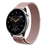 Pulseira Magnética Em Aço Inoxidável Para Amazfit Gtr Mini Cor Rose