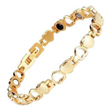Pulseira Magnética Fir Aço Inox Tratamento Terapêutico