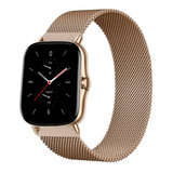 Pulseira Magnetica Para Smart Watch Xiaomi Amazfit Bip Gts Cor Rosê Gold Largura 20