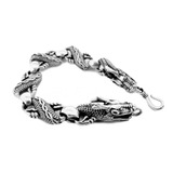 Pulseira Masculina Bali De Prata Fecho