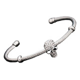 Pulseira Masculina Caveira Prata Banhada Ouro 18k Linda 152