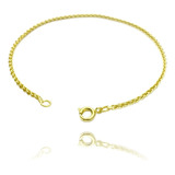 Pulseira Masculina De Ouro 18k Peruana 2mm Banhada A Ouro