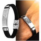 Pulseira Masculina Jesus Oraçao Aço Inox