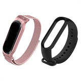 Pulseira Metal Aço Inox + Silicone Para Xiaomi Mi Band 6