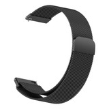 Pulseira Metal Aço Para Amazfit Bip, Bip U, Pro, Bip Lite, Magnética Engate Cor Preto Largura 20 Mm