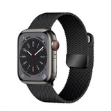 Pulseira Metal Milanes Compatível Com Apple Watch 9 45mm