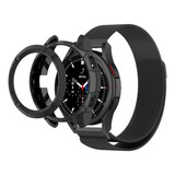 Pulseira Milanese + Case Com Coroa Para Watch 4 42mm/46mm